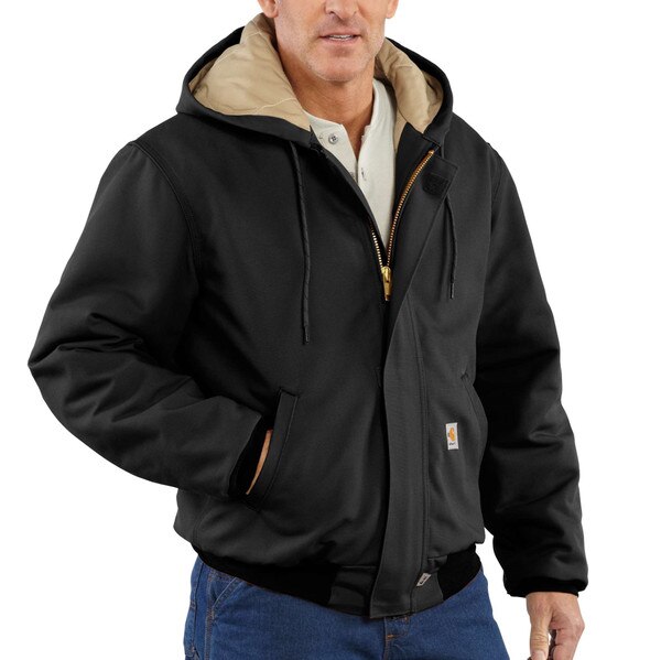 Carhartt Quilt-Lined FR Duck Active Jacket in Black